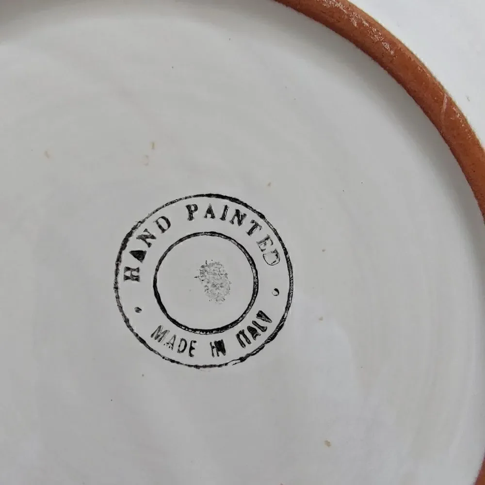Whimsical Chicken Plate Hand Painted in Italy